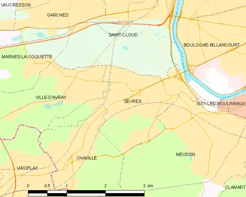 Detailkaart van de gemeente