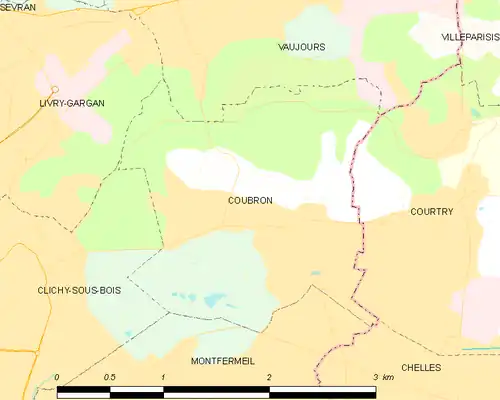 Detailkaart van de gemeente