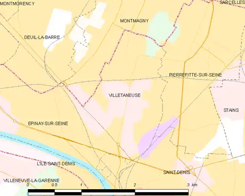 Detailkaart van de gemeente