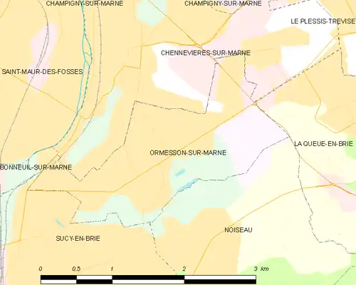 Detailkaart van de gemeente