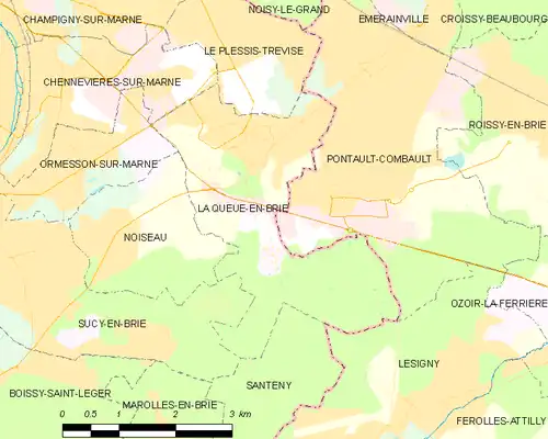 Detailkaart van de gemeente