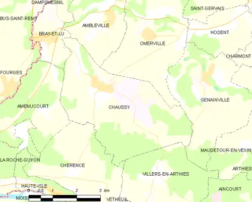 Detailkaart van de gemeente