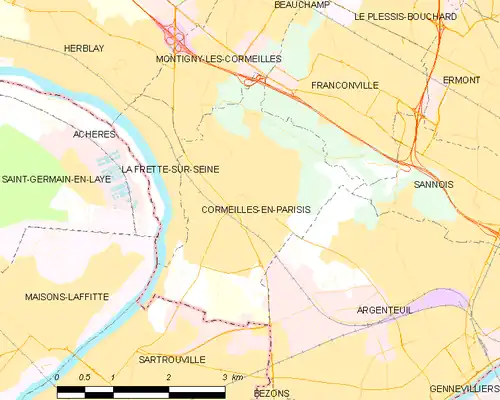 Detailkaart van de gemeente