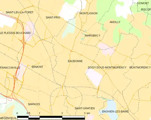 Detailkaart van de gemeente