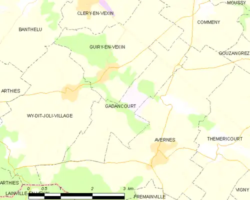 Detailkaart van de gemeente