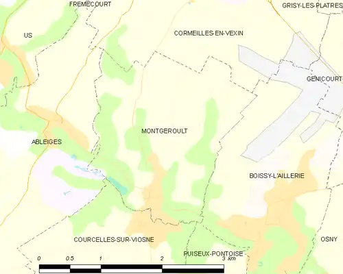 Detailkaart van de gemeente