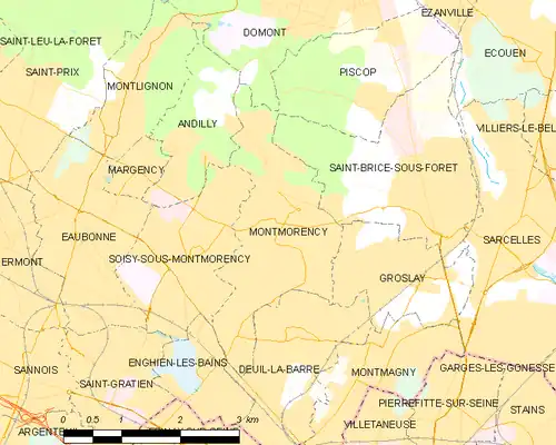 Detailkaart van de gemeente