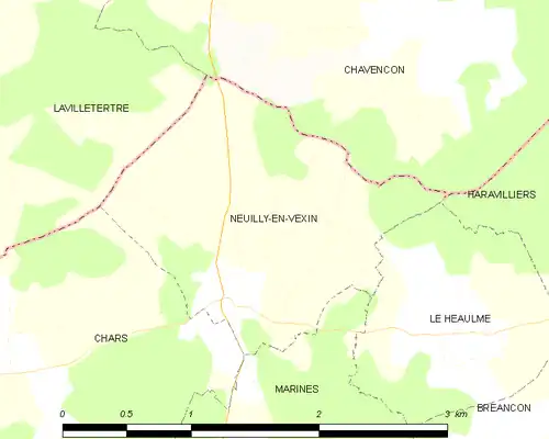 Detailkaart van de gemeente