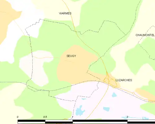 Detailkaart van de gemeente