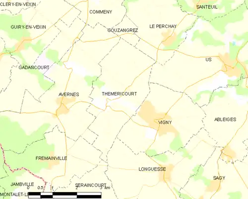 Detailkaart van de gemeente