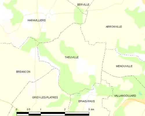 Detailkaart van de gemeente