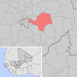 Kaart van Baguinéda-Camp