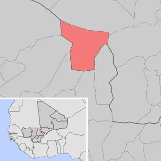 Kaart van Diafarabé