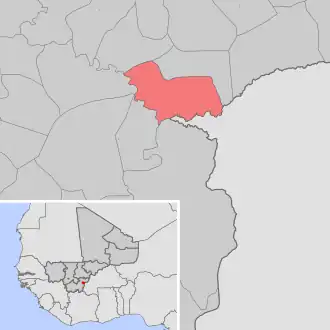 Kaart van Diouradougou Kafo