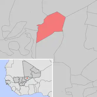 Kaart van Lowol Guéou