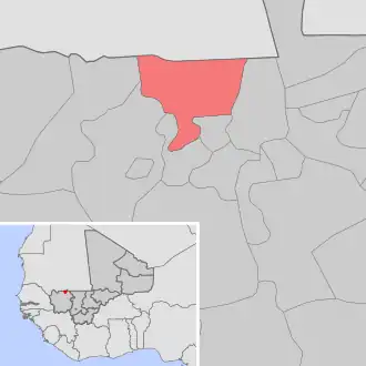 Kaart van Nioro Tougouné Rangaba