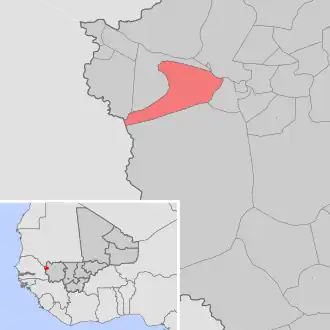 Kaart van Samé Diomgoma