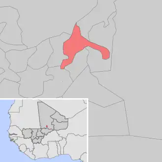 Kaart van Tinguereguif