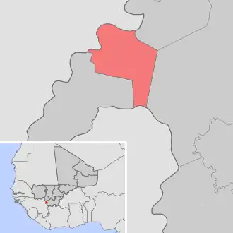 Kaart van Yallankoro-Soloba