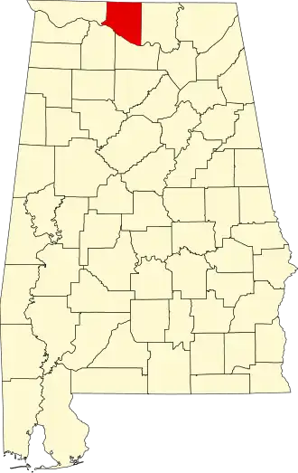 Locatie van Limestone County in Alabama