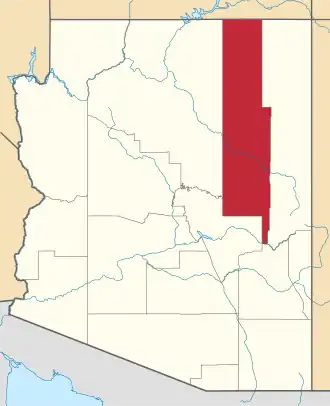 Locatie van Navajo County in Arizona