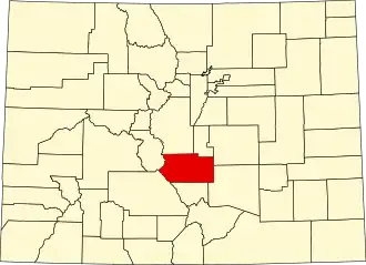 Locatie van Fremont County in Colorado