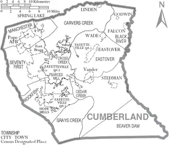 Kaart van Cumberland County
