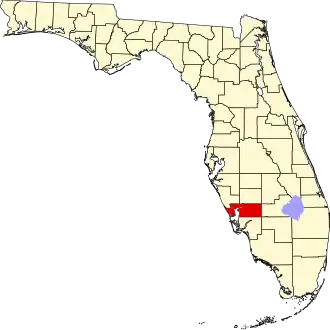 Locatie van Charlotte County in Florida