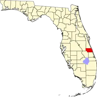 Locatie van Indian River County in Florida