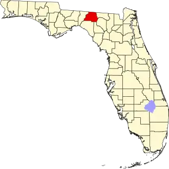Locatie van Madison County in Florida