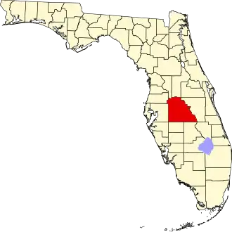 Locatie van Polk County in Florida