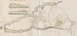 Kaar van Fort Trincomalee en Pagoodsberg in 1698.