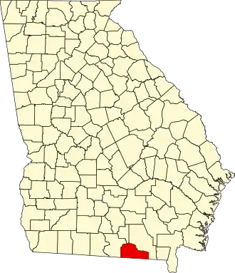 Locatie van Echols County in Georgia