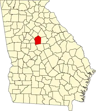 Locatie van Jasper County in Georgia