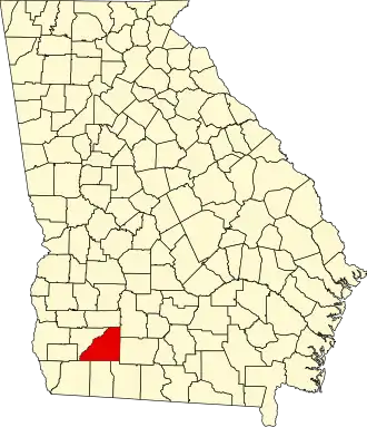 Locatie van Mitchell County in Georgia