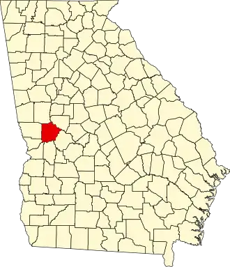 Locatie van Talbot County in Georgia