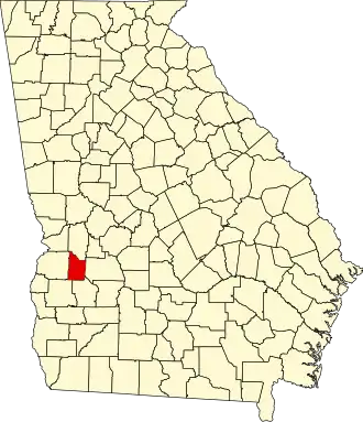 Locatie van Webster County in Georgia