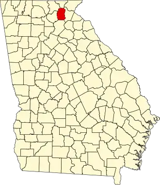 Locatie van White County in Georgia