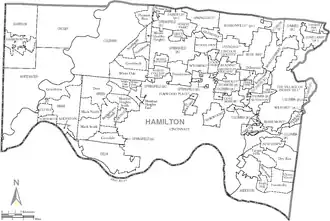 Kaart van Hamilton County