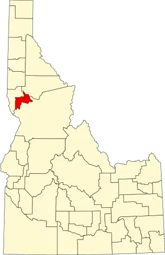 Locatie van Lewis County in Idaho