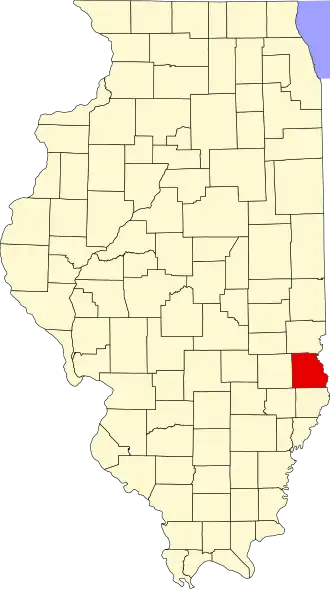 Locatie van Crawford County in Illinois