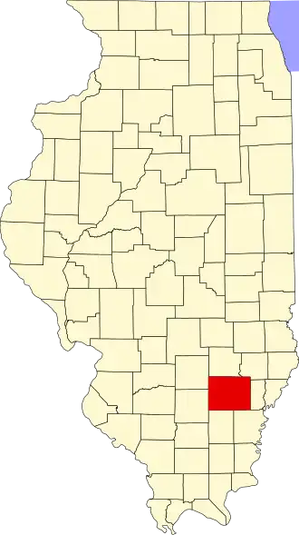 Locatie van Wayne County in Illinois