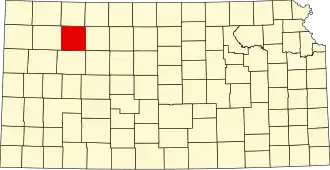 Locatie van Sheridan County in Kansas