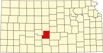 Locatie van Stafford County in Kansas