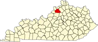 Locatie van Henry County in Kentucky