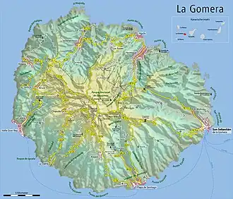 Kaart van La Gomera