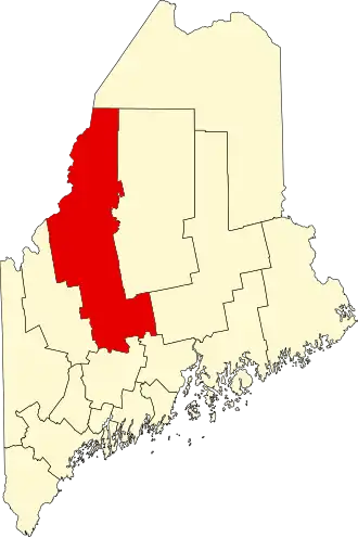 Locatie van Somerset County in Maine