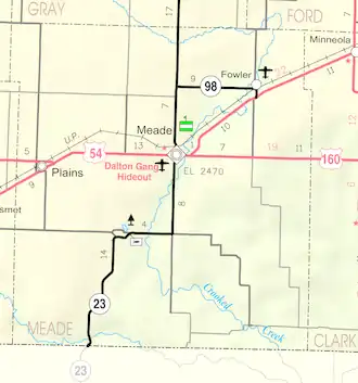 Kaart van Meade County