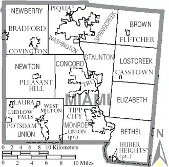 Kaart van Miami County