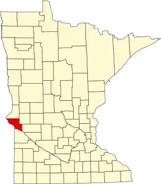 Locatie van Big Stone County in Minnesota
